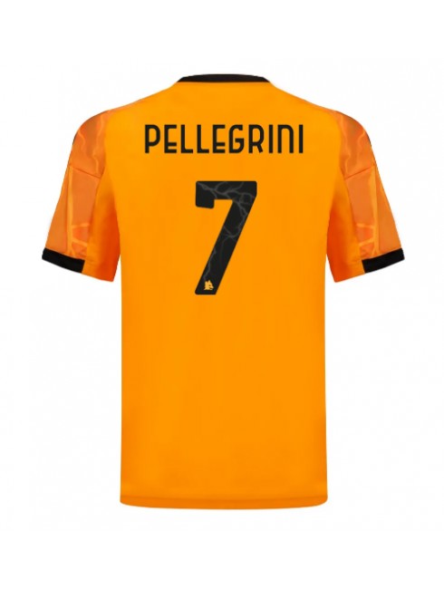 Moški Nogometna dresi replika AS Roma Lorenzo Pellegrini #7 Gostujoči 2025-26 Kratek rokav Moški Nogometna dresi replika AS Roma Lorenzo Pellegrini #7 Gostujoči 2025-26 Kratek rokav